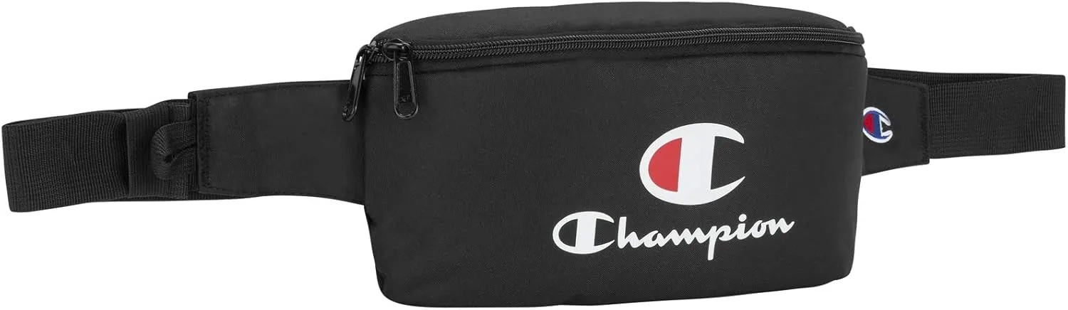 Champion Unisex Adult Prime Sling Fanny Waist Packs, Black/Scarlet, One Size US