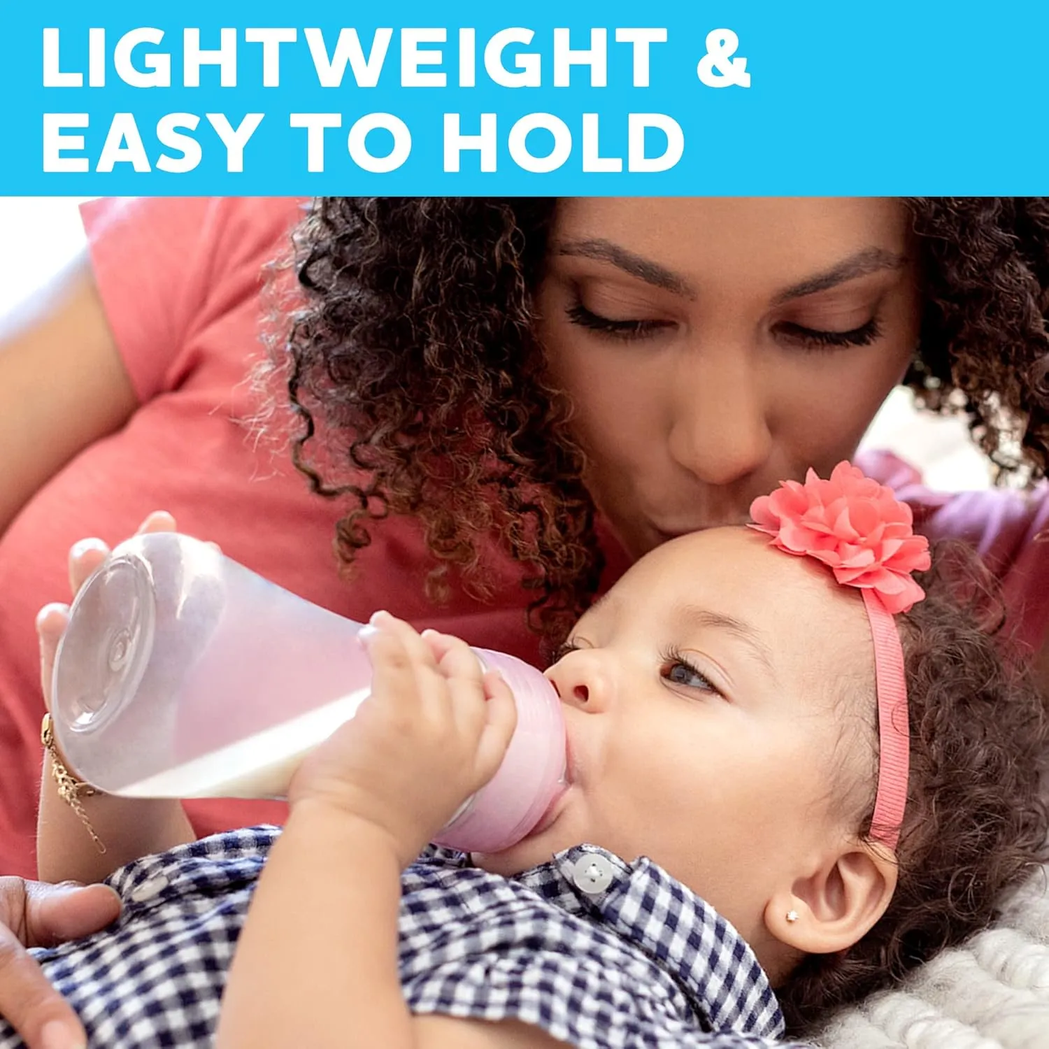 Chicco Duo Deluxe Hybrid Baby Bottle Gift Set with Invinci-Glass Inside/Plastic Outside - Clear/Grey