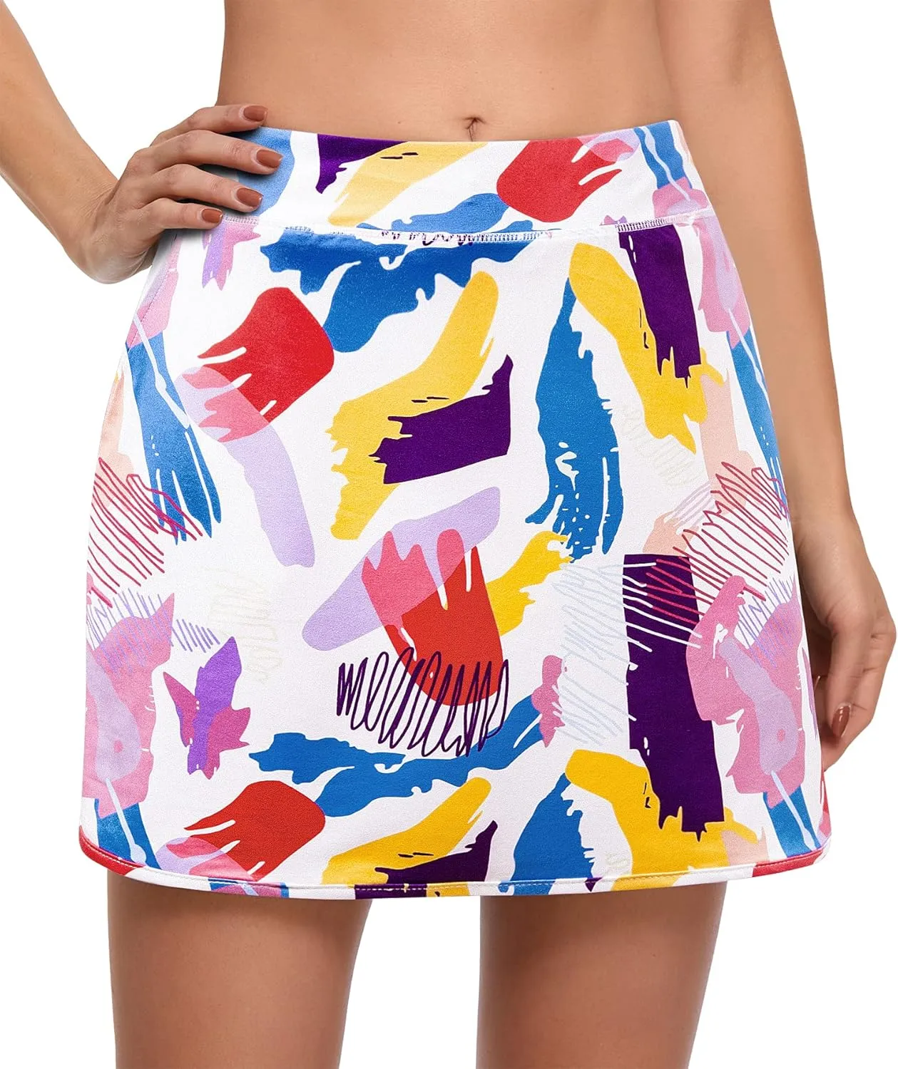 CHICHO Women's Athletic Skirt Tennis Skort with Pockets Golf Skirts Workout Running Sport Skorts