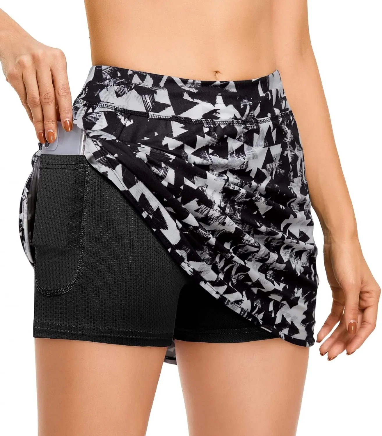 CHICHO Women's Athletic Skirt Tennis Skort with Pockets Golf Skirts Workout Running Sport Skorts