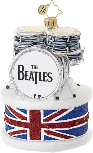 Christopher Radko Ringo Drum Set The Beatles Christmas Ornament