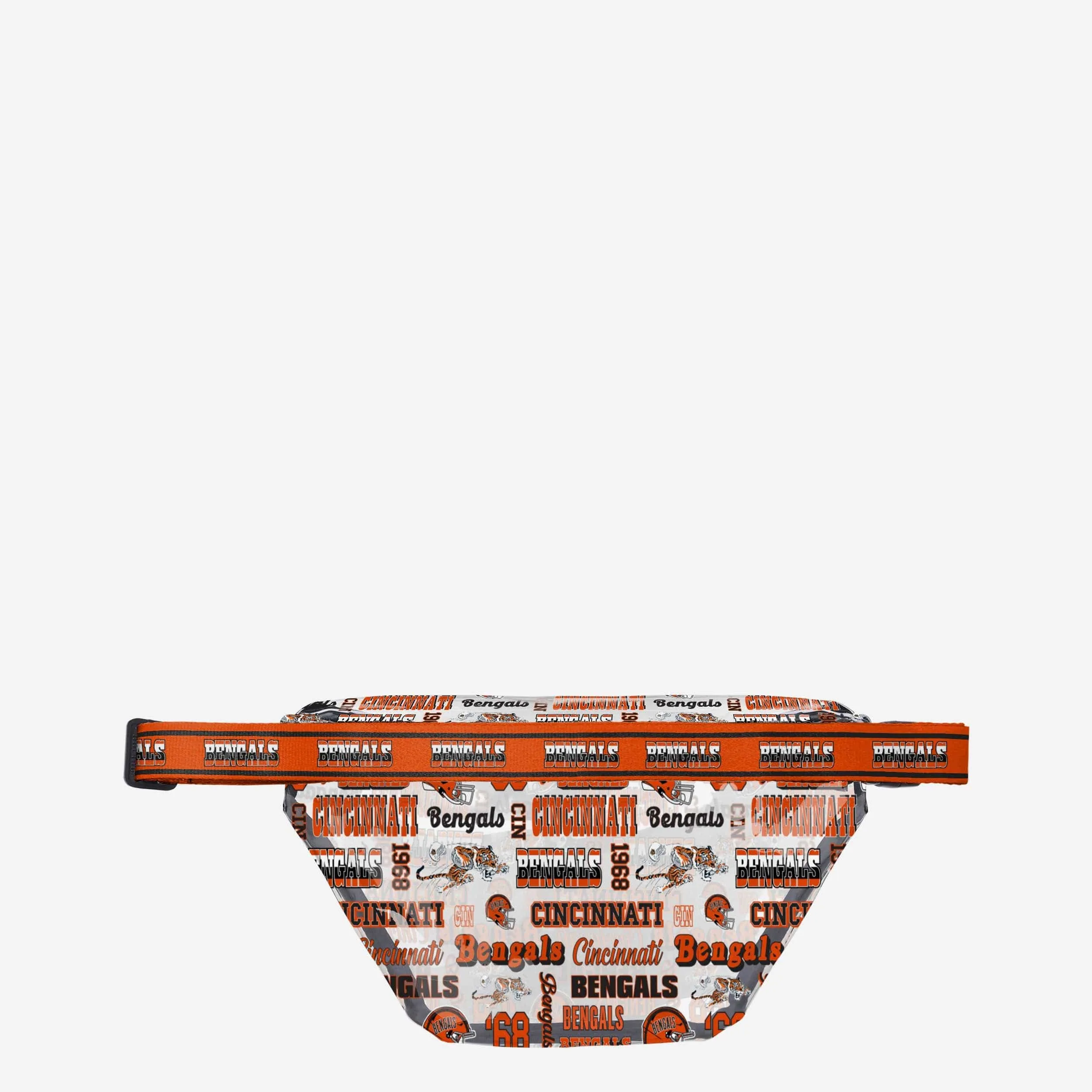 Cincinnati Bengals Repeat Retro Print Clear Fanny Pack