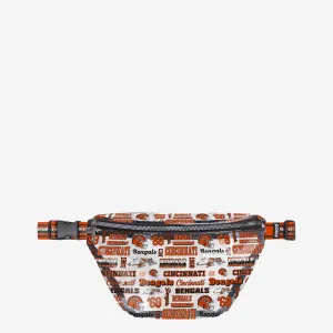 Cincinnati Bengals Repeat Retro Print Clear Fanny Pack