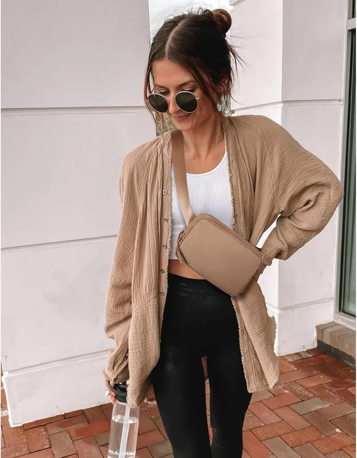 CLUCI Small Belt Bag for Women, Crossbody Everywhere Waist Packs Trendy, Women's Fanny Pack with Adjustable Strap