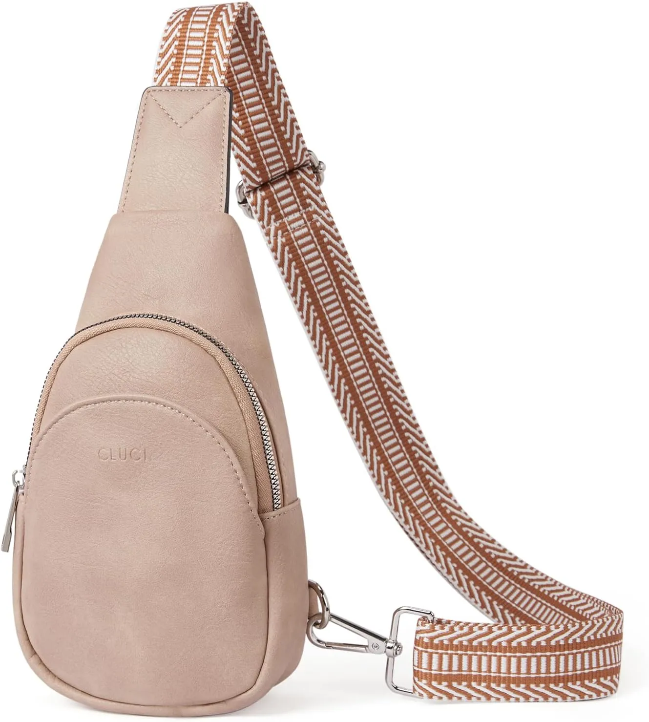 CLUCI Small Sling Bag for Women,Vegan Leather Crossbody Bags for Women,Fanny Packs with Guitar Strap