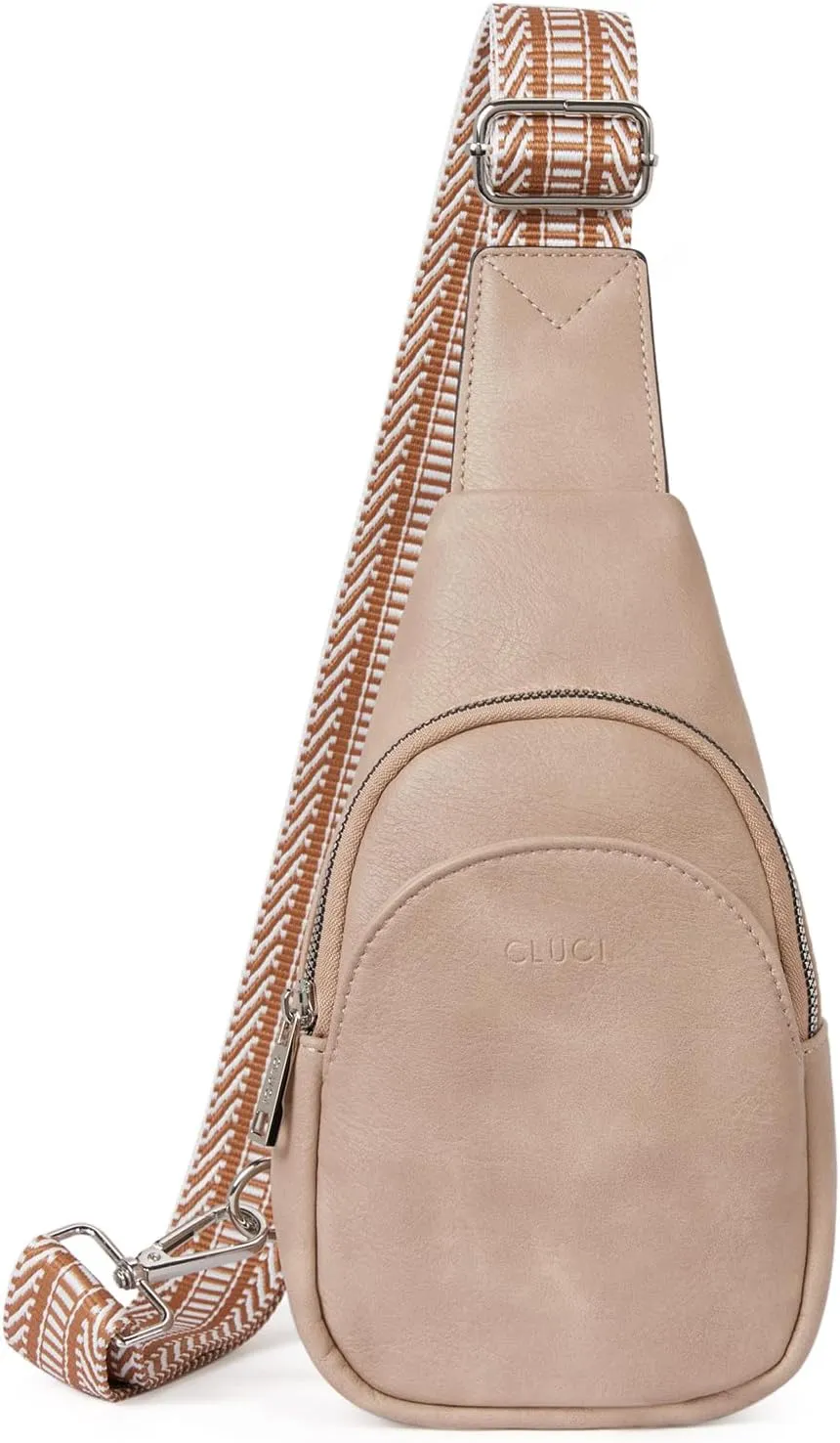 CLUCI Small Sling Bag for Women,Vegan Leather Crossbody Bags for Women,Fanny Packs with Guitar Strap
