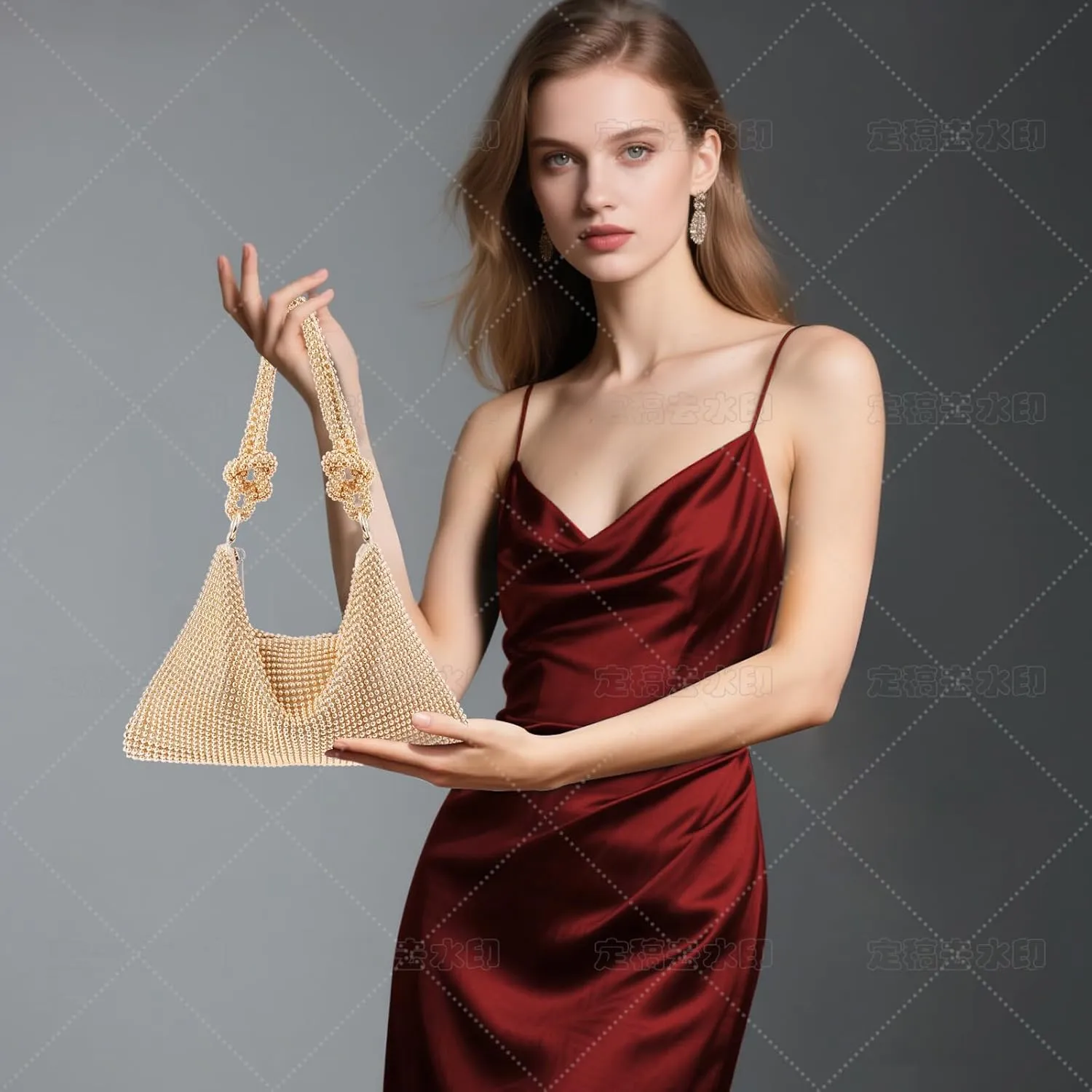 Clutch Purse for Women,Sparkly Rhinestone Evening Bag Wedding & Party Accessories,Handbag Fits Phone,Wallet & Lipstick