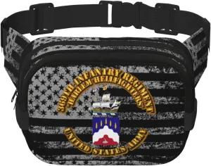 COA - 369th Infantry Regiment - Harlem Hellfighters Waist Pack Bag Fanny Pack for Men Hip Bum Bag with Adjustable Strap for Outdoors Workout Traveling Casual Running Hiking Cycling