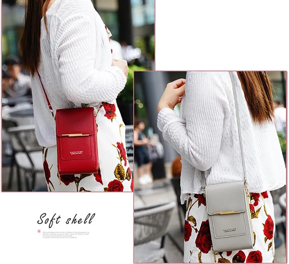 Coincidem Bag, Coincidem Anti-Theft Leather Bag, Multi-Compartment Touch Screen Phone Bag, Mobile Phone Messenger Bag