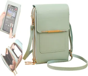 Coincidem Bag, Coincidem Anti-Theft Leather Bag, Multi-Compartment Touch Screen Phone Bag, Mobile Phone Messenger Bag