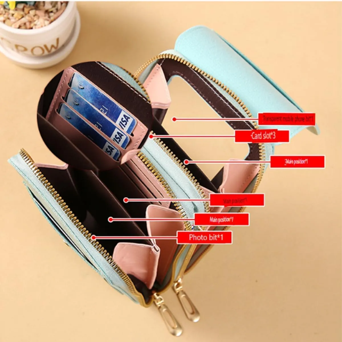 Coincidem Bag, Coincidem Anti-Theft Leather Bag, Multi-Compartment Touch Screen Phone Bag, Mobile Phone Messenger Bag