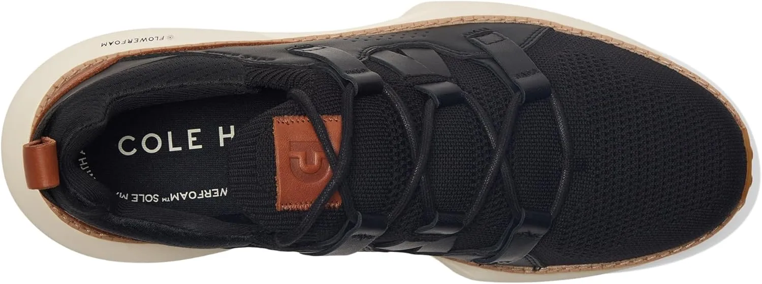 Cole Haan Men's Grand Motion Woven Stitch 2, Black/British Tan/Ivory, 12-W US