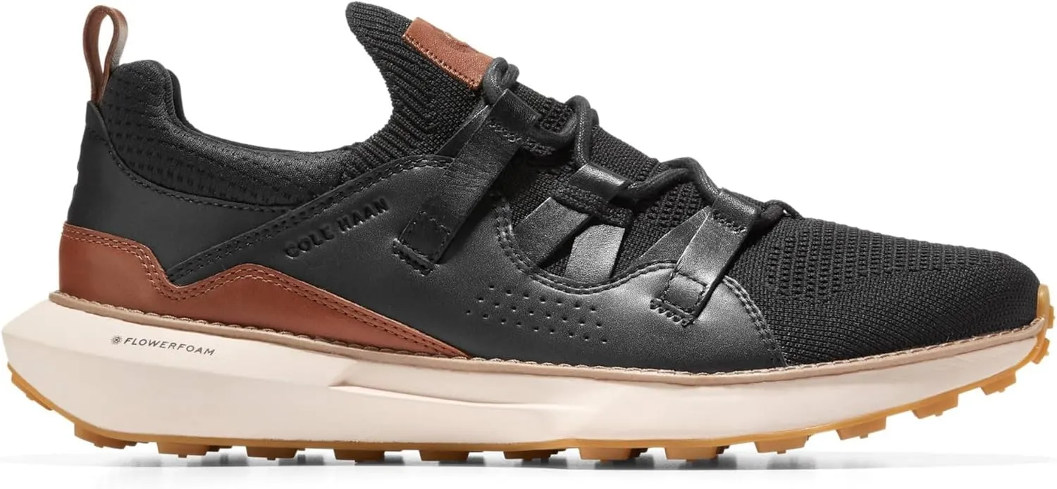 Cole Haan Men's Grand Motion Woven Stitch 2, Black/British Tan/Ivory, 12-W US