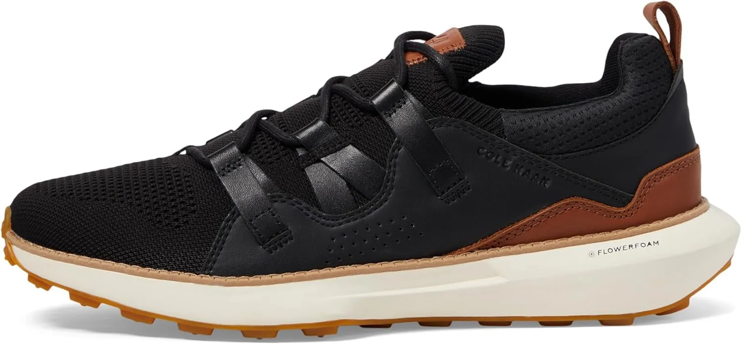 Cole Haan Men's Grand Motion Woven Stitch 2, Black/British Tan/Ivory, 12-W US