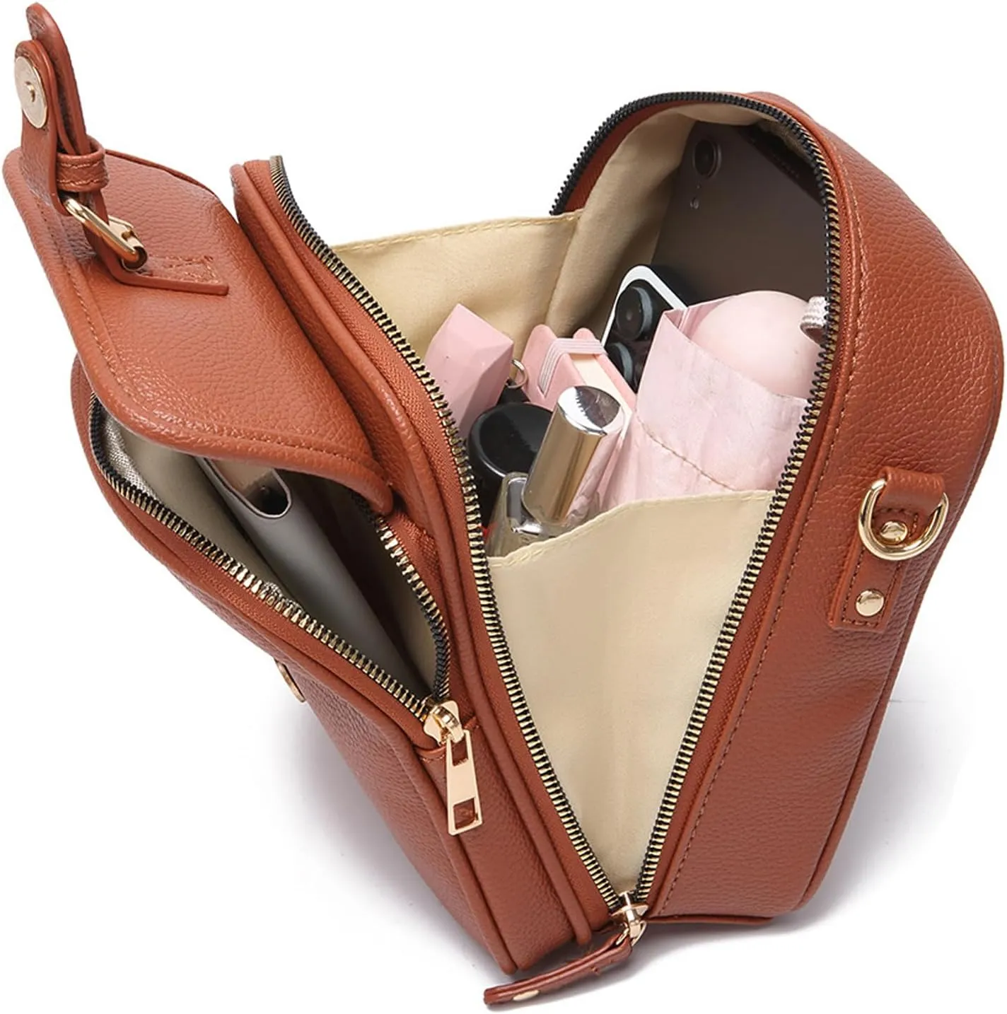 Collaboraten1 Crossbody Bag, Urvashi Crossbody Leather Bag, Retro Casual Bags with Multiple Card Slots for Women