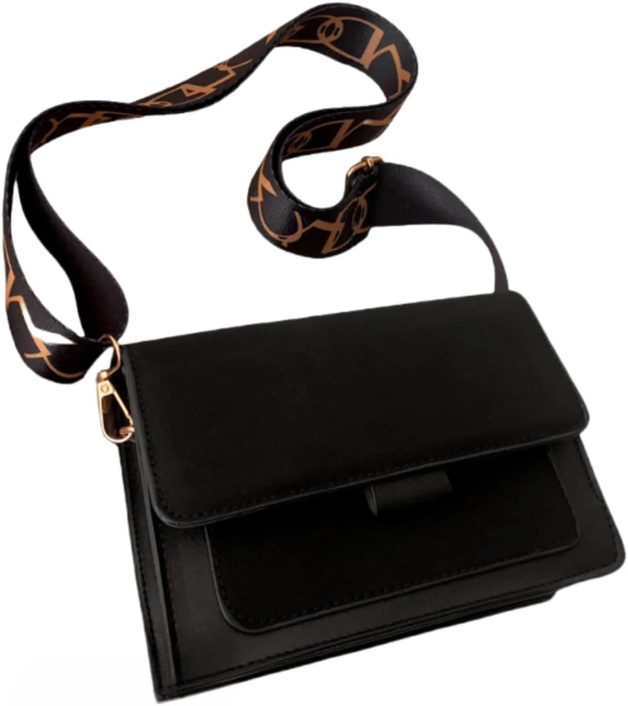 Color-Block Crossbody Bags for Women, PU Leather Cross Body Purses Cute Designer Handbags Shoulder Bag