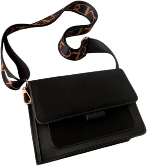 Color-Block Crossbody Bags for Women, PU Leather Cross Body Purses Cute Designer Handbags Shoulder Bag