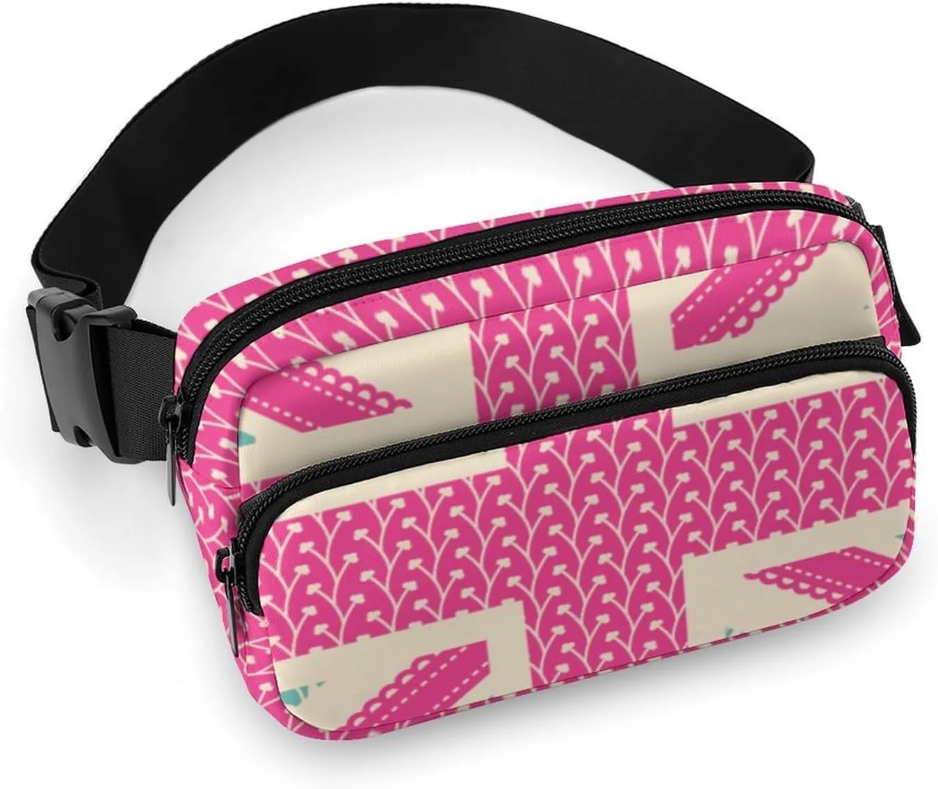 Colorful British Flag Belt Bag Fanny Pack Crossbody Floral Fashion Waist Packs With Adjustable Strap For Men Women Travel Hiking Cycling Running