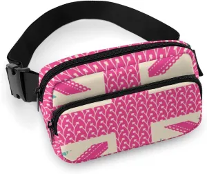 Colorful British Flag Belt Bag Fanny Pack Crossbody Floral Fashion Waist Packs With Adjustable Strap For Men Women Travel Hiking Cycling Running