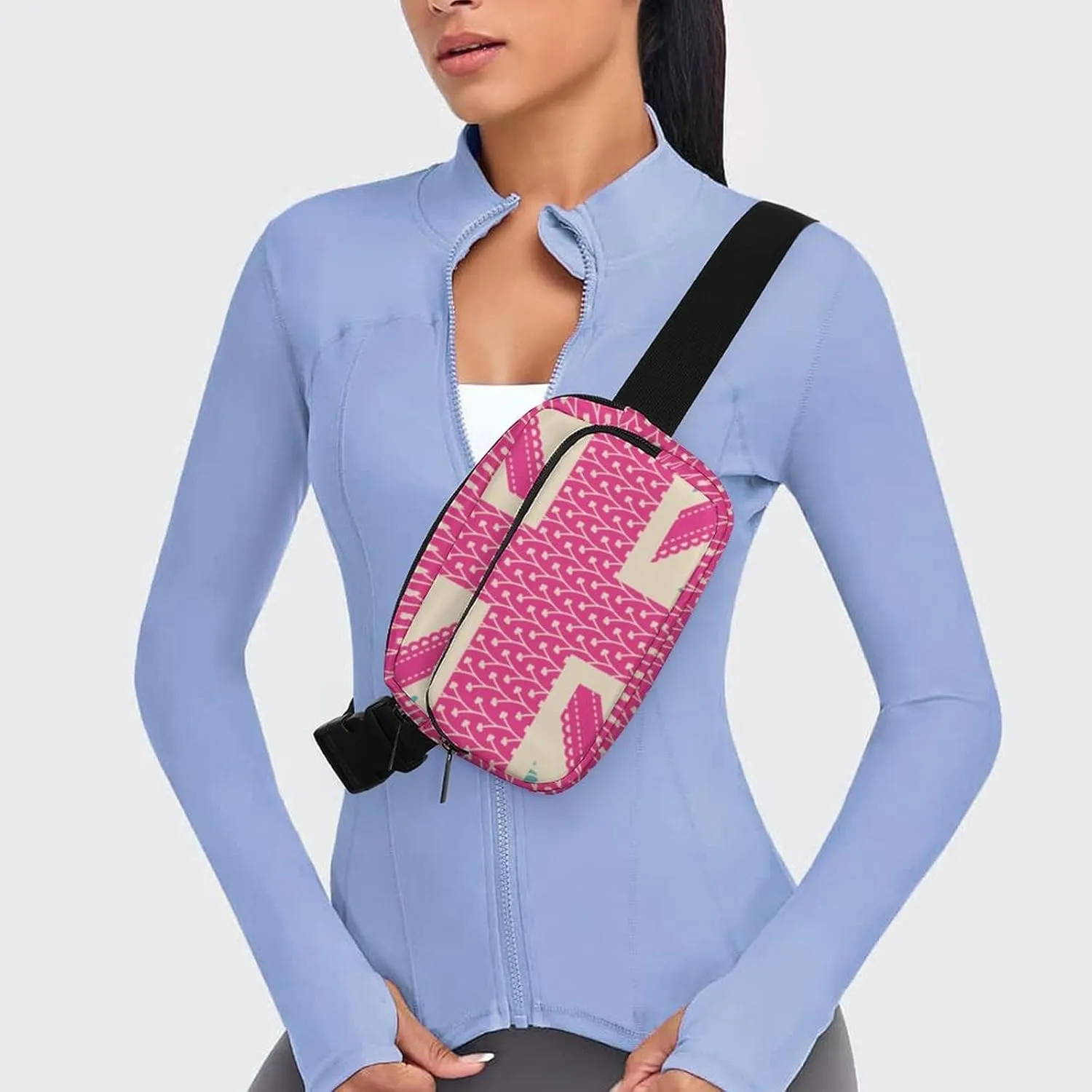 Colorful British Flag Belt Bag Fanny Pack Crossbody Floral Fashion Waist Packs With Adjustable Strap For Men Women Travel Hiking Cycling Running