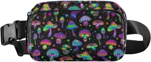 Colorful Mushroom Fanny Pack Women Men Fashion Belt Bag Waterproof Adjustable Strap Waist Pouch Casual Workout Travel Cycling Running