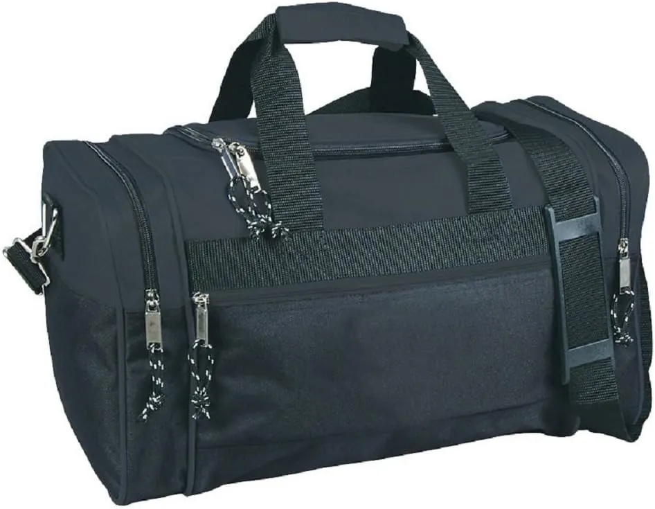 Compact Sport Gym Duffle Bags (Black/Black)