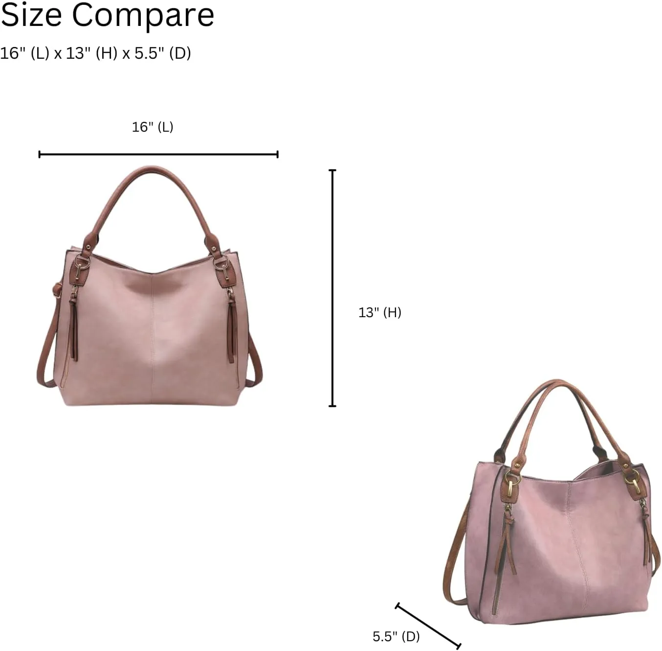 Connar Distressed Large Tote Bag for Women Vegan Leather Handbags Travel Purses Ladies Hobo Shoulder Bags