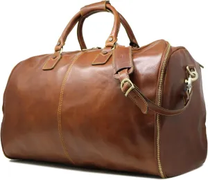 Convertible Full Grain Leather Garment Duffle Bag - Floto Roma