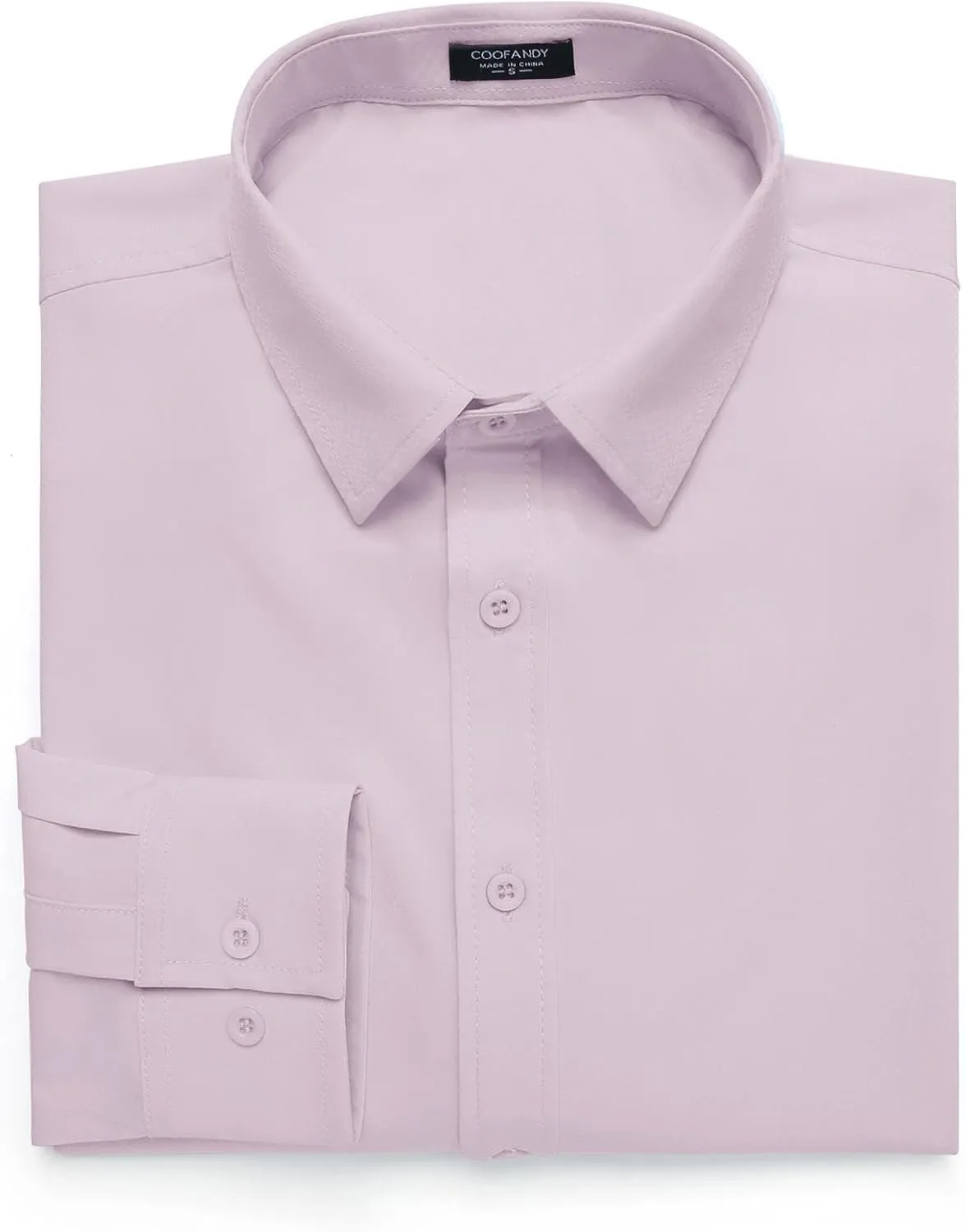 COOFANDY Men's Business Dress Shirts Wrinkle Free Long Sleeve Regular Fit Dress Shirt Textured Casual Button Down Shirts