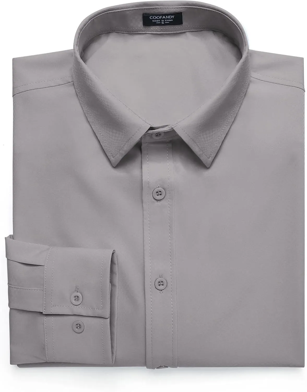 COOFANDY Men's Business Dress Shirts Wrinkle Free Long Sleeve Regular Fit Dress Shirt Textured Casual Button Down Shirts