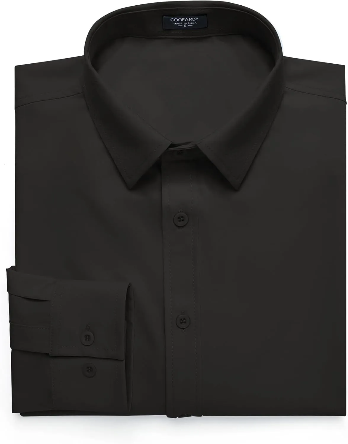 COOFANDY Men's Business Dress Shirts Wrinkle Free Long Sleeve Regular Fit Dress Shirt Textured Casual Button Down Shirts