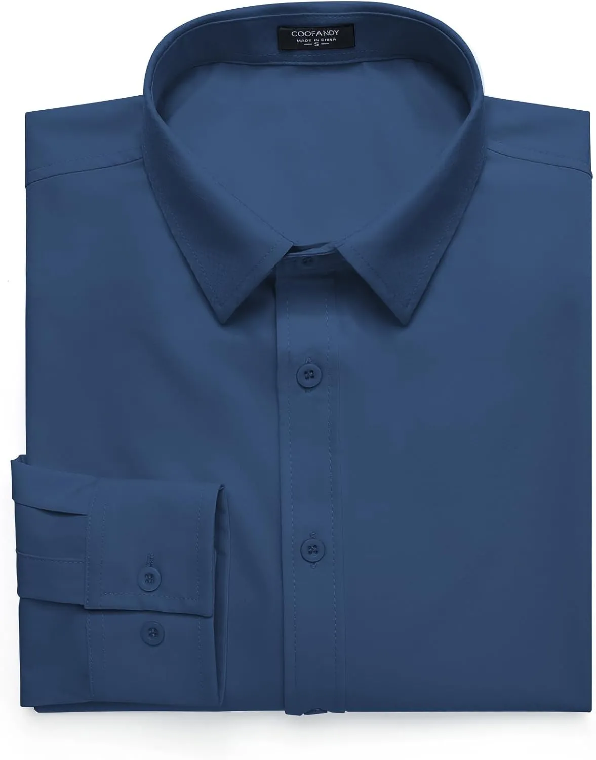 COOFANDY Men's Business Dress Shirts Wrinkle Free Long Sleeve Regular Fit Dress Shirt Textured Casual Button Down Shirts