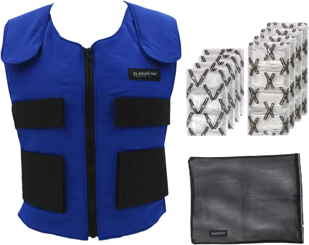 Cool Vest Personal Cooling, 59 Degrees for 2.5 hours 8 Cool Packs, Recharge in 30 Minutes