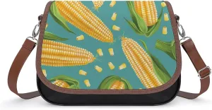 Corn Cob Corn-kernels Trendy Crossbody Bags Purses for Women Casual Shoulder Handbags with Adjustable Wide Strap