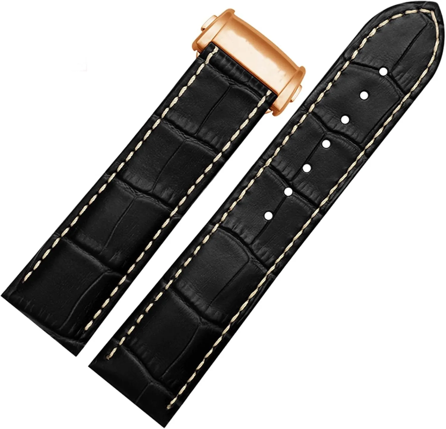 Cowhide Leather Watchband 20mm 22mm Strap Folding Buckle For Hamilton Khaki Aviation Classic Series Men Bracelet