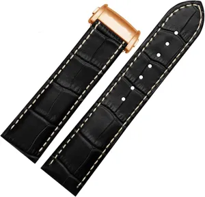Cowhide Leather Watchband 20mm 22mm Strap Folding Buckle For Hamilton Khaki Aviation Classic Series Men Bracelet