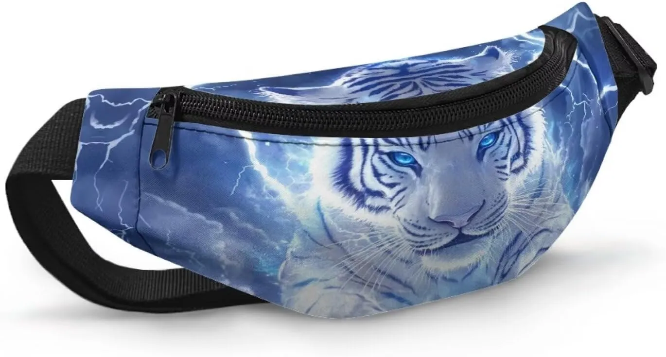 Cozeyat Tiger Kids Fanny Pack Ages 8-12 Fashion Waist Packs Small Cute Stuff for Teen Girls Belt Bag Purse Boys Waist Pouch Bag Cross Body Sling Bag