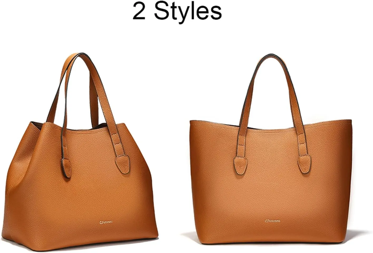 C.Paravano Large Capacity Tote Handbag | Full Grain Leather Tote Bag | Hobo Bag | Women's Top Handle Tote | Travel Work Tote