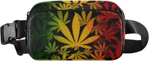 Cross Body Fanny Pack Rasta-canabis-weed-leaf Fashion Waist Packs Unisex Belt Bag