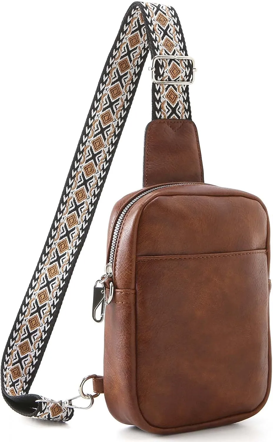 Crossbody Sling Bag for Women Man Anti Theft Vegan Leather Bag Anti Pickpocket Zipper Clip RFID Blocking Chest Bags…