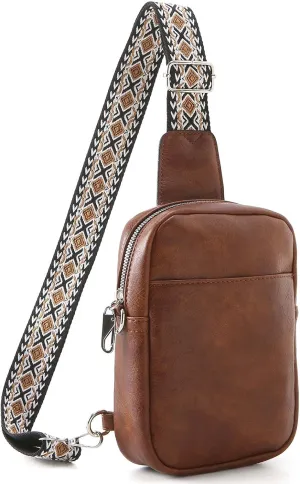 Crossbody Sling Bag for Women Man Anti Theft Vegan Leather Bag Anti Pickpocket Zipper Clip RFID Blocking Chest Bags…