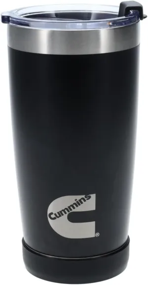 Cummins 20oz Tumbler Stainless Steel Reusable Travel Coffee Mug Double Wall Insulated Thermal Coffee Mug with Snap Seal, Black Matte