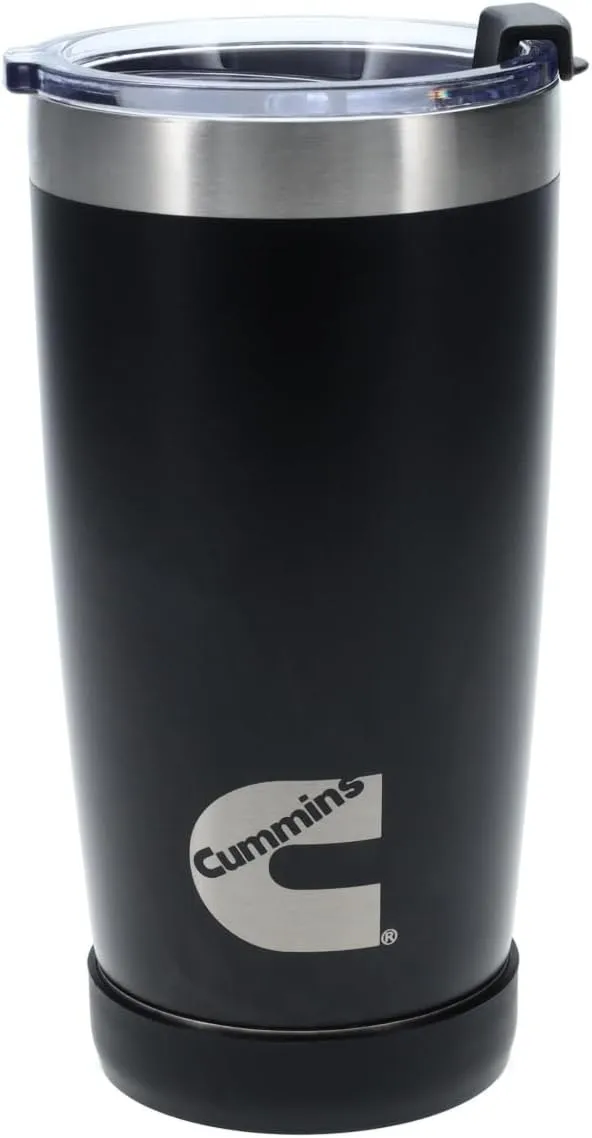 Cummins 20oz Tumbler Stainless Steel Reusable Travel Coffee Mug Double Wall Insulated Thermal Coffee Mug with Snap Seal, Black Matte