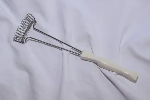 CUTCO Cutlery No. 1714 Stainless Steel MIX-STIR WHISK MIXING STIRRING BEATER 12 ¼” inch with PEARL WHITE HANDLE MADE IN USA