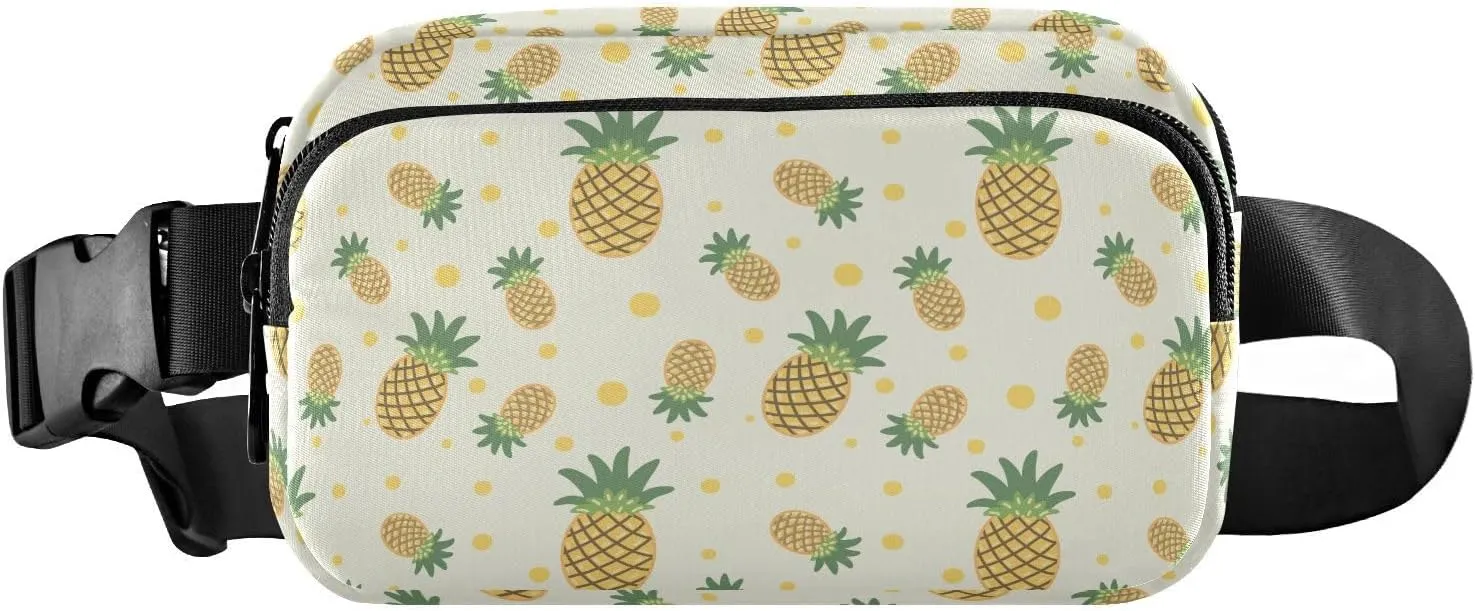 Cute Fresh Pineapple Fanny Pack Crossbody Bag for Men Women Belt Bag Bum Bag with Adjustable Strap, Fashion Waist Packs for Travel Running Workout