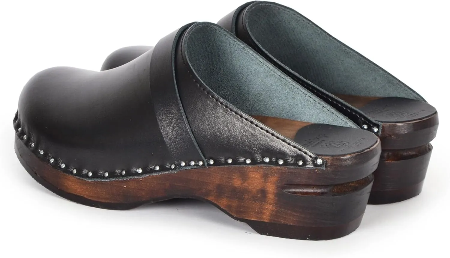 Da Vinci Bastad Slip On Closed Toe Leather Womens Original Swedish Wooden Clogs