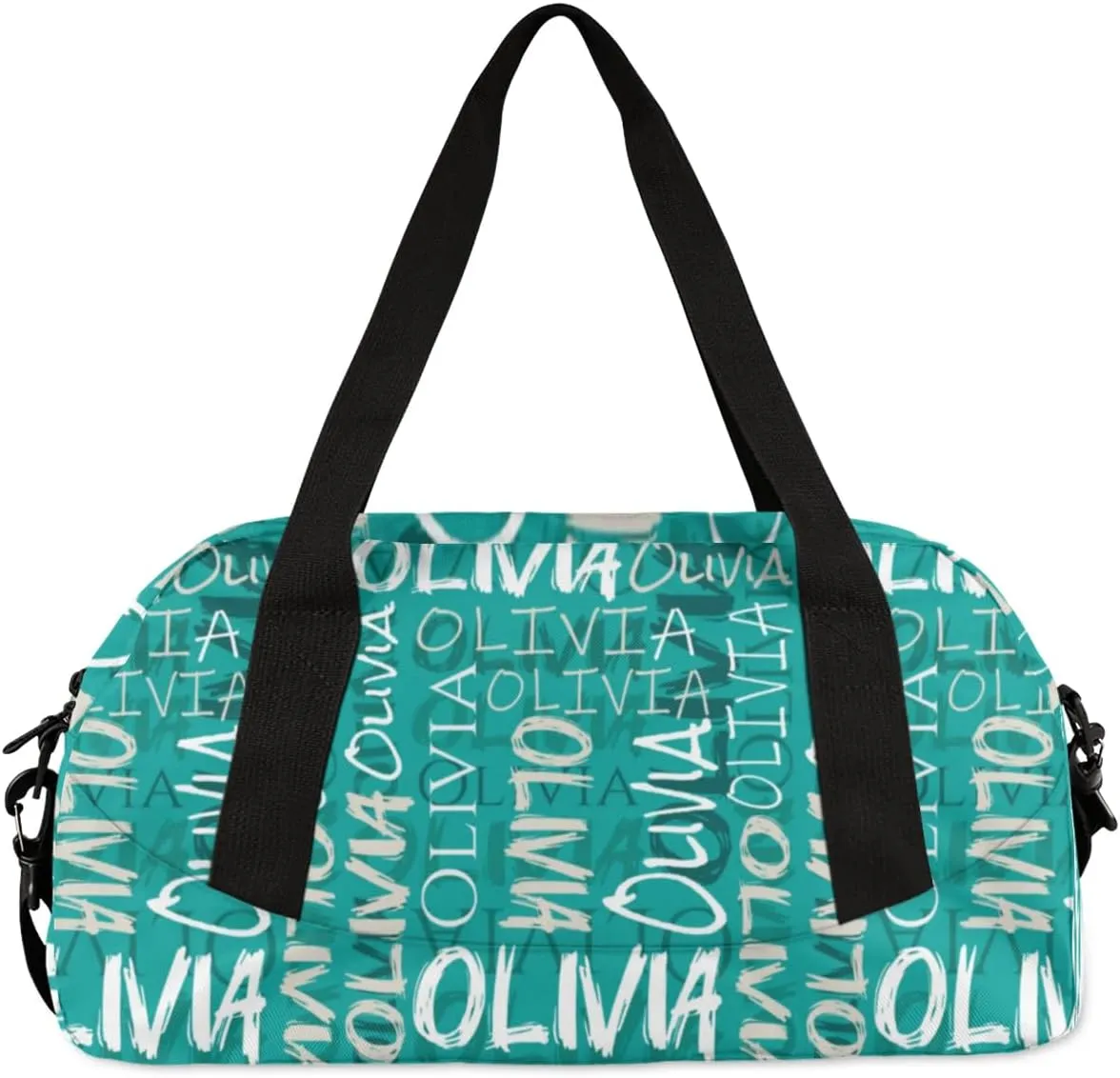 Dance Bag Custom Sport Bag Travel Duffel Bag Personalized Duffel Overnight Bag Cheer Bag Cheerleader Bag for Girls Boys Customized Gym Bag Kids Gifts - Coral Blue