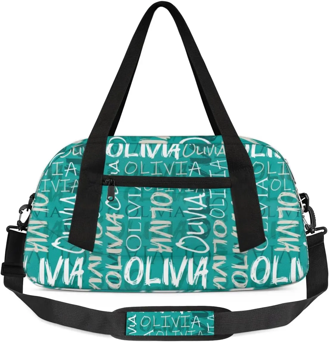 Dance Bag Custom Sport Bag Travel Duffel Bag Personalized Duffel Overnight Bag Cheer Bag Cheerleader Bag for Girls Boys Customized Gym Bag Kids Gifts - Coral Blue