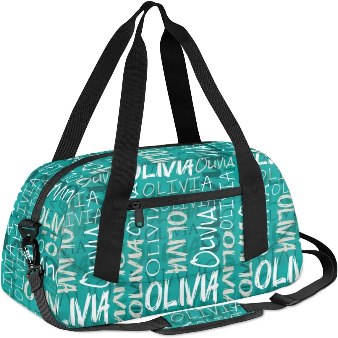 Dance Bag Custom Sport Bag Travel Duffel Bag Personalized Duffel Overnight Bag Cheer Bag Cheerleader Bag for Girls Boys Customized Gym Bag Kids Gifts - Coral Blue