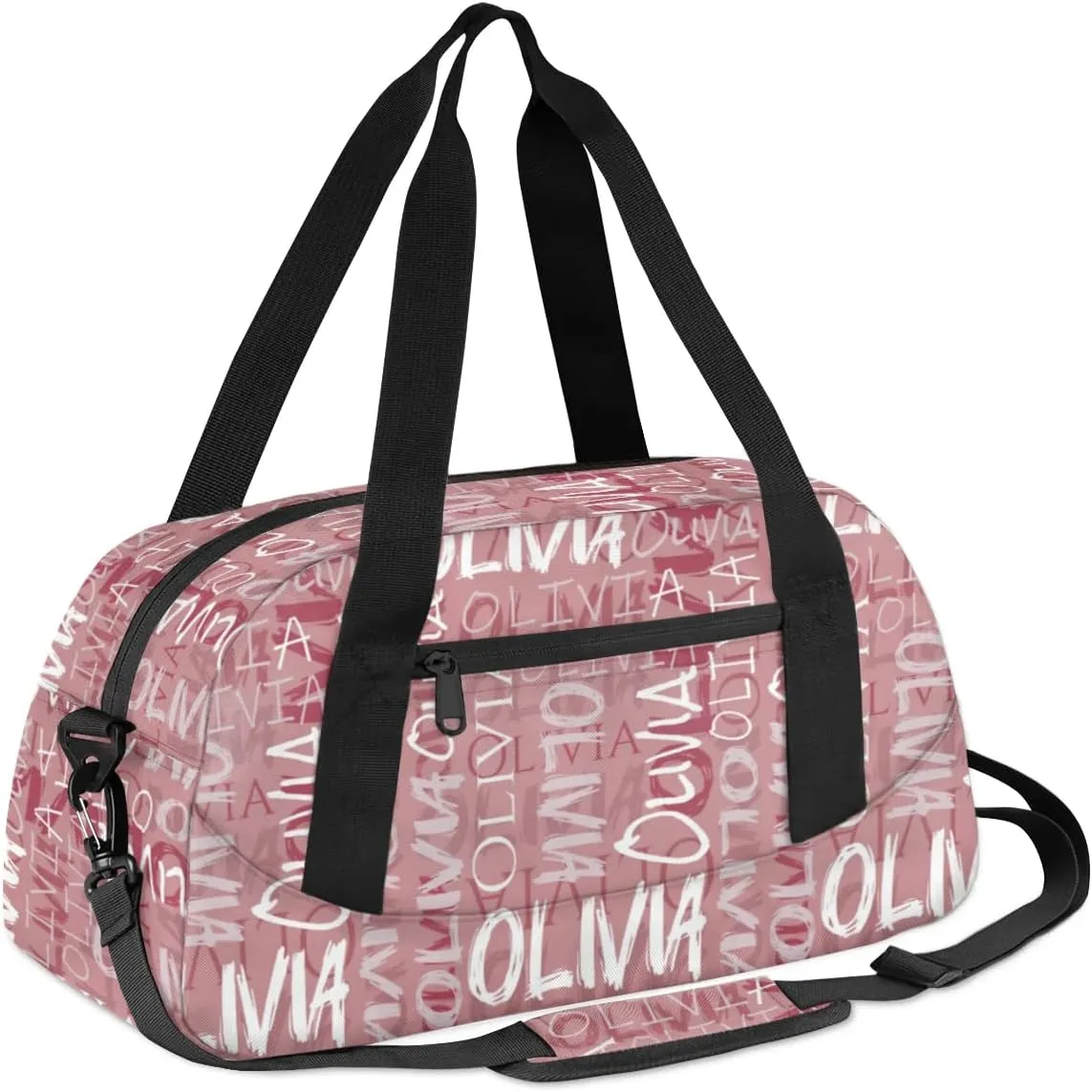 Dance Bag Custom Sport Bag Travel Duffel Bag Personalized Duffel Overnight Bag Cheer Bag Cheerleader Bag for Girls Boys Customized Gym Bag Kids Gifts - Coral Pink